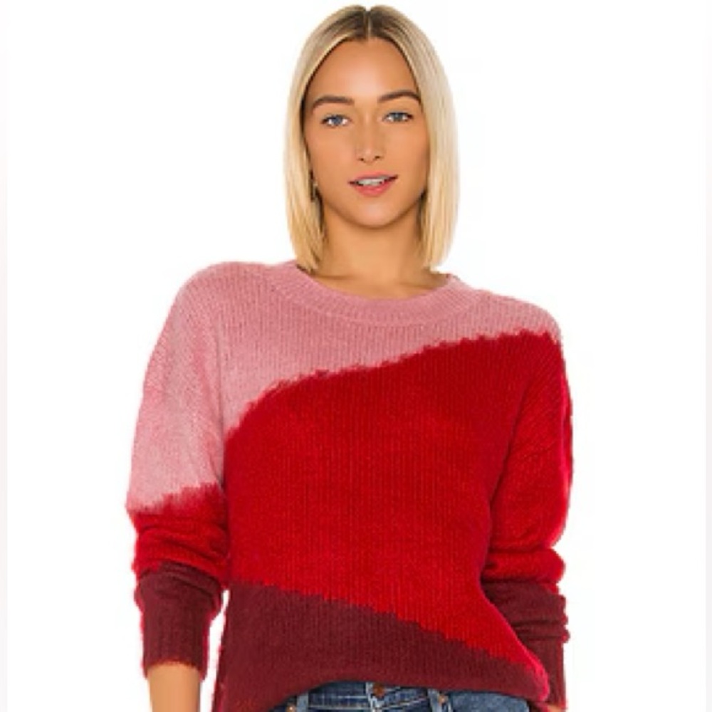 Lovers+Friends Pink/Colorblock Sweater